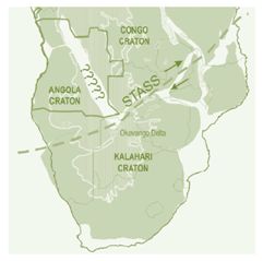 Tectonic fault lines in Southern Africa – STASS stands for Southern Trans‑Africa Shear System
